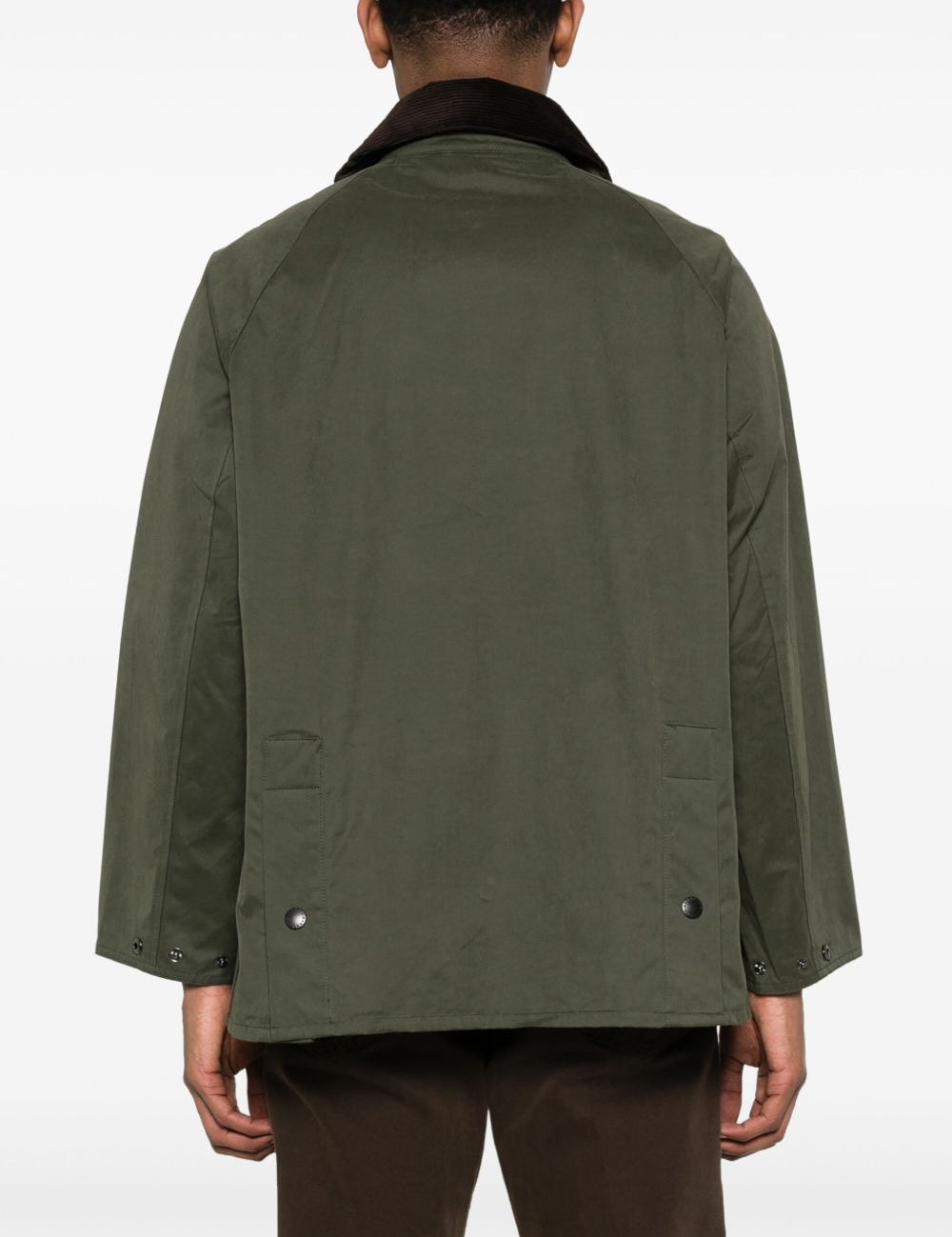 Giacca Bedale con collo a contrasto in verde e marrone Barbour - uomo 
