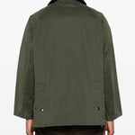 Giacca Bedale con collo a contrasto in verde e marrone Barbour - uomo 