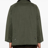 Giacca Bedale con collo a contrasto in verde e marrone Barbour - uomo 