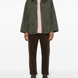 Giacca Bedale con collo a contrasto in verde e marrone Barbour - uomo 