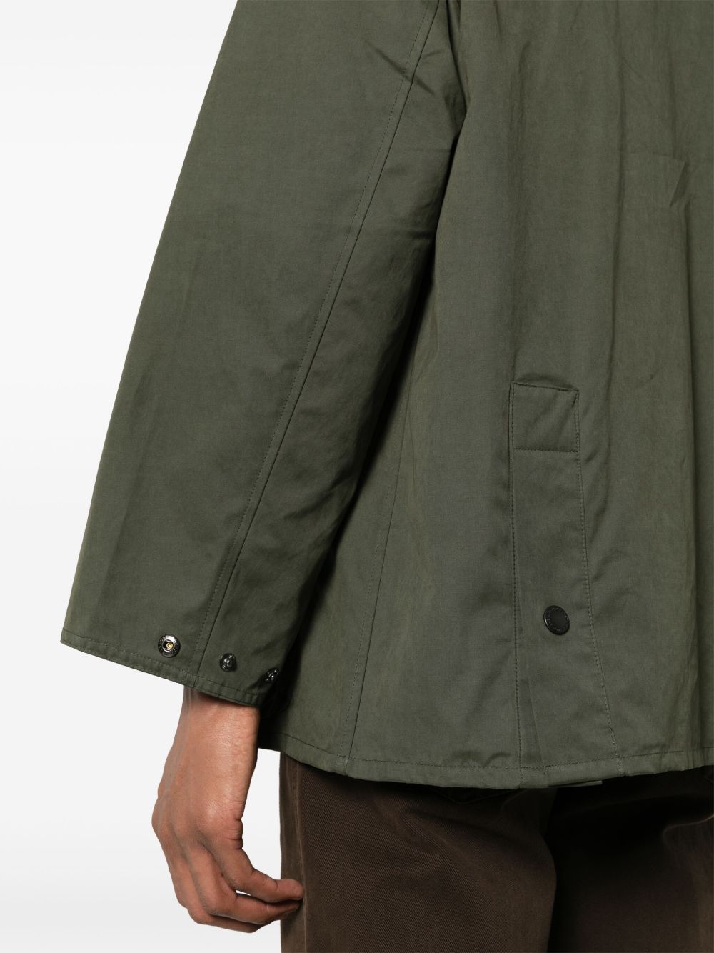 Giacca Bedale con collo a contrasto in verde e marrone Barbour - uomo 