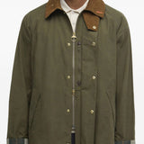 Giacca con colletto a coste in verde Barbour - uomo 