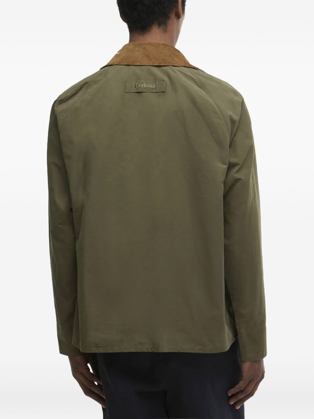 Giacca con colletto a coste in verde Barbour - uomo 