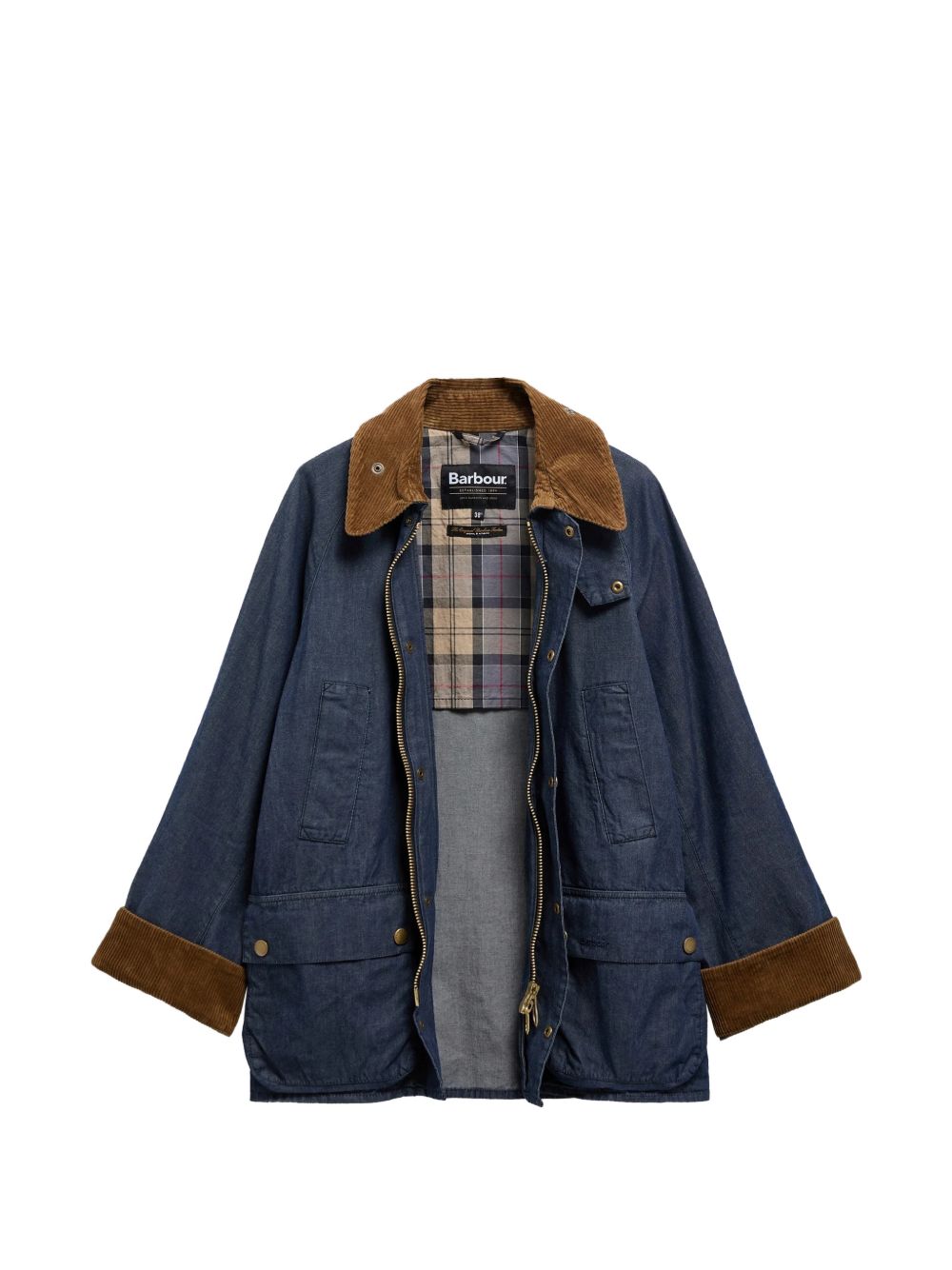 Giacca Bedale con risvolti in blu Barbour - uomo 