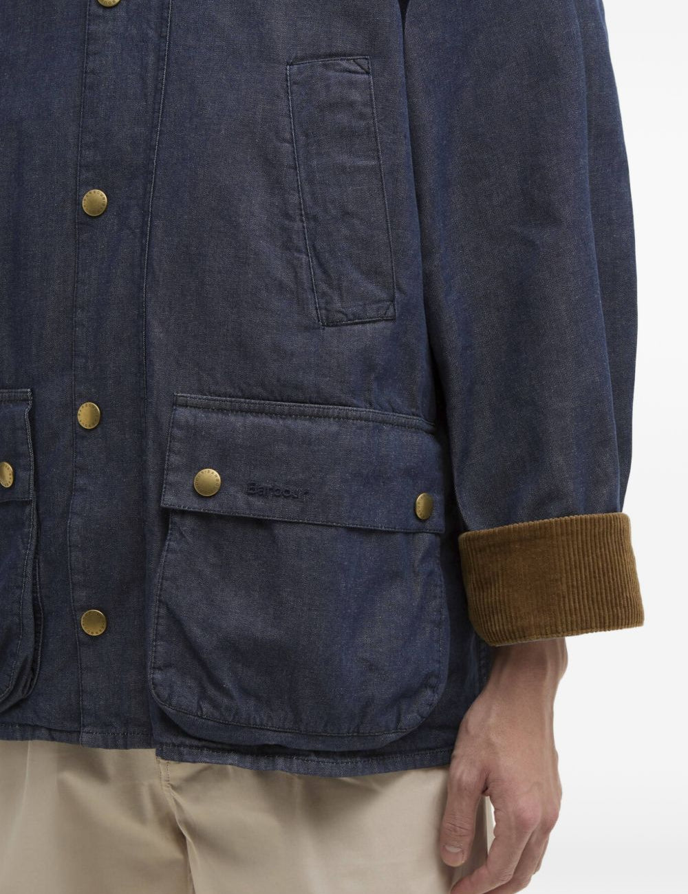 Giacca Bedale con risvolti in blu Barbour - uomo 