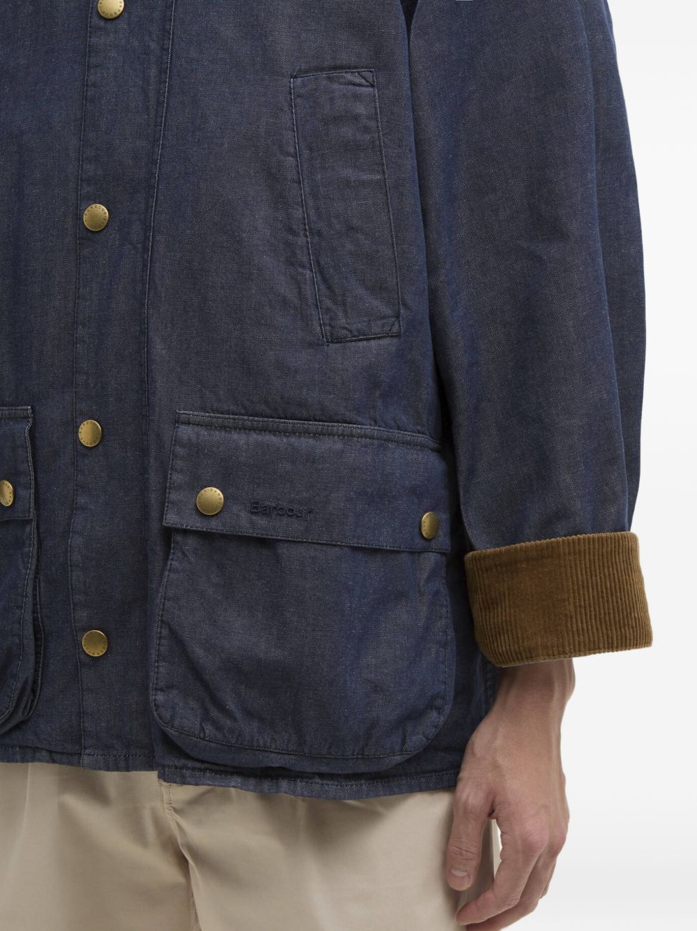 Giacca Bedale con risvolti in blu Barbour - uomo 