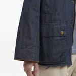 Giacca Bedale con risvolti in blu Barbour - uomo 