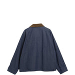 Giacca denim con colletto a coste in blu e marrone Barbour - uomo 