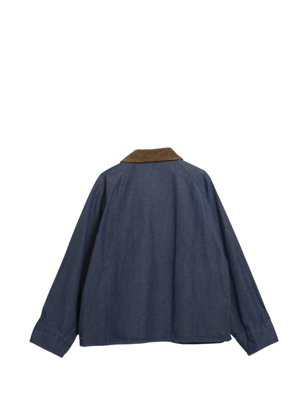Giacca denim con colletto a coste in blu e marrone Barbour - uomo 