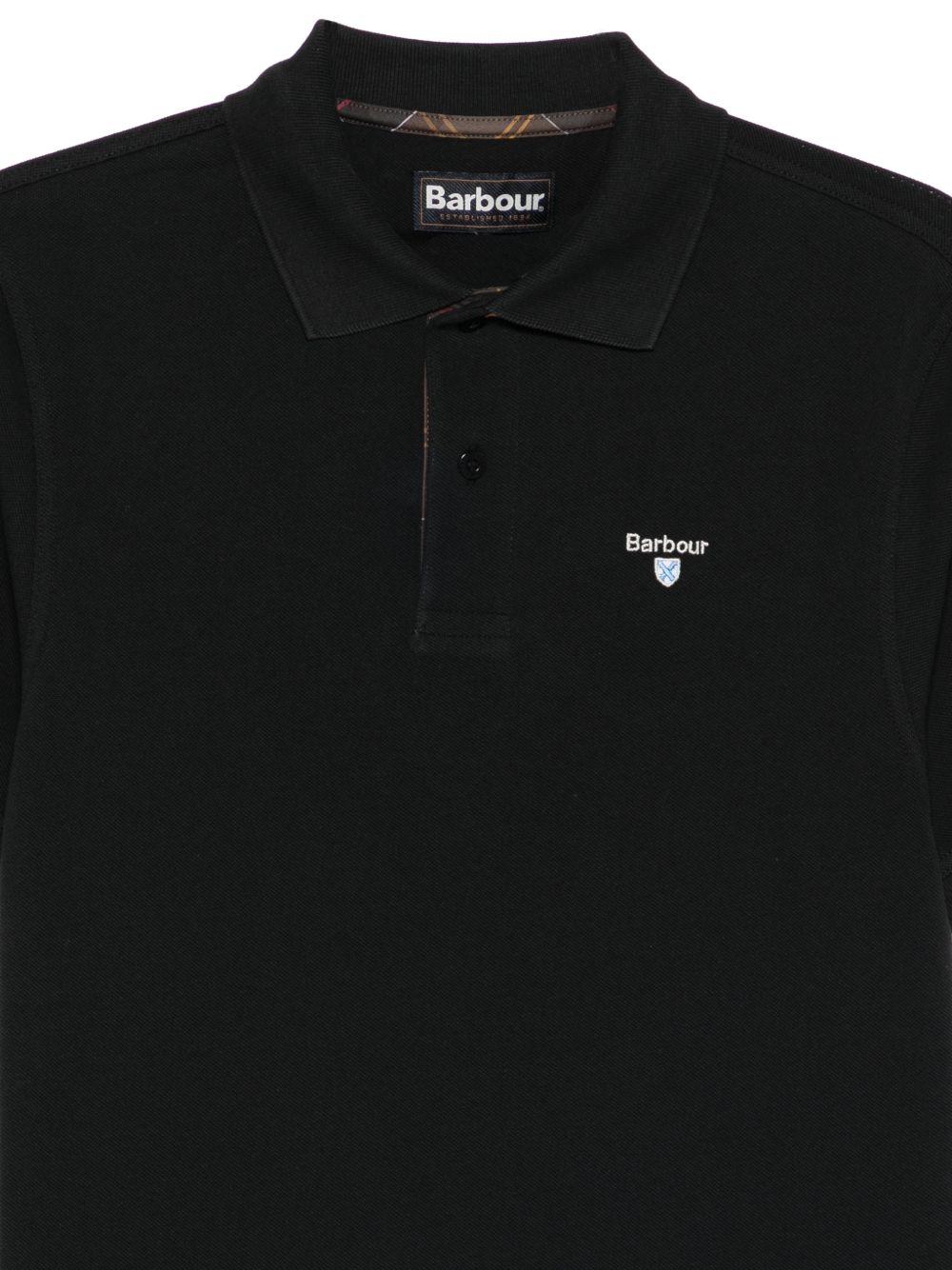 Polo con logo in nero Barbour - uomo 