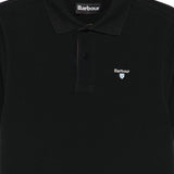 Polo con logo in nero Barbour - uomo 