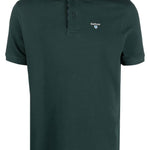 Polo con logo in verde Barbour - uomo 