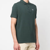 Polo con logo in verde Barbour - uomo 