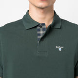 Polo con logo in verde Barbour - uomo 