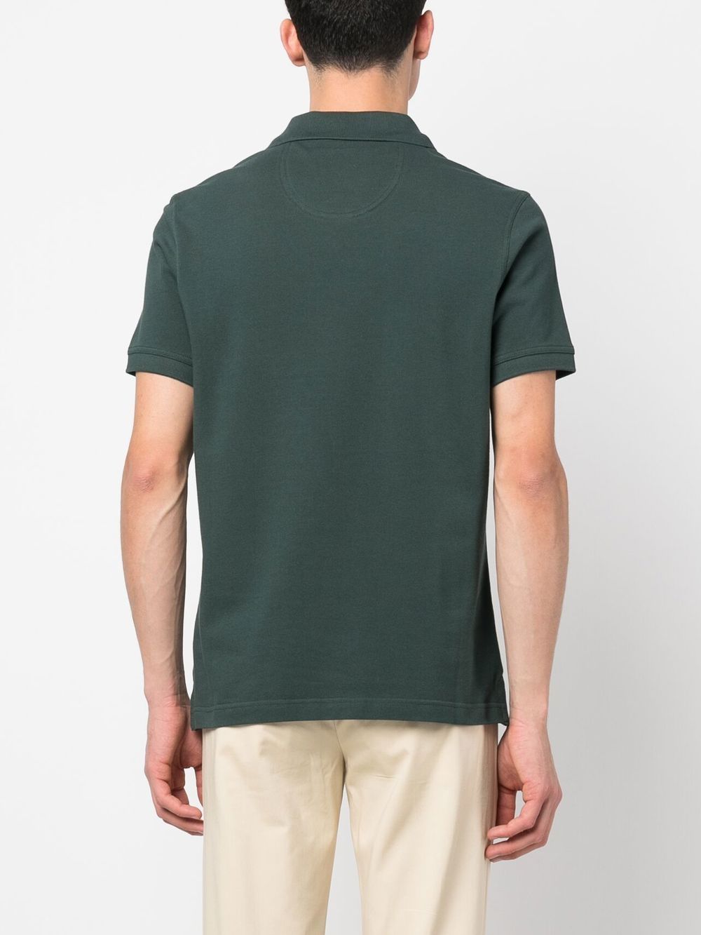 Polo con logo in verde Barbour - uomo 