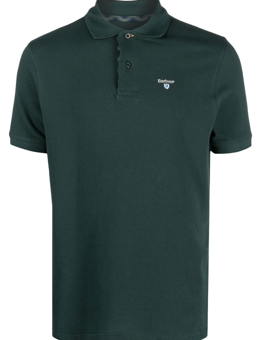 Polo con logo in verde Barbour - uomo 