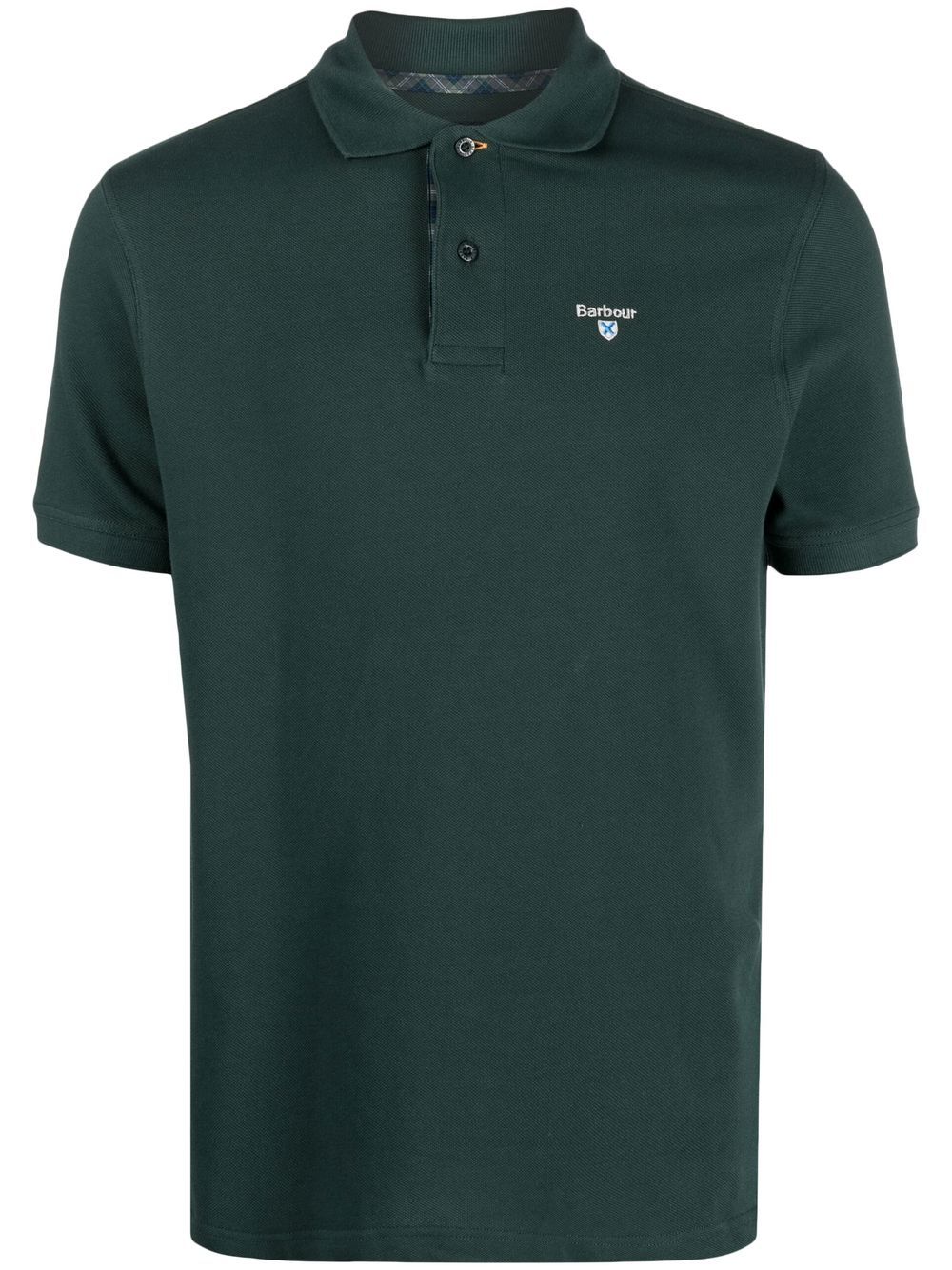 Polo con logo in verde Barbour - uomo 