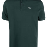 Polo con logo in verde Barbour - uomo 