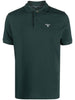 Polo con logo in verde Barbour - uomo