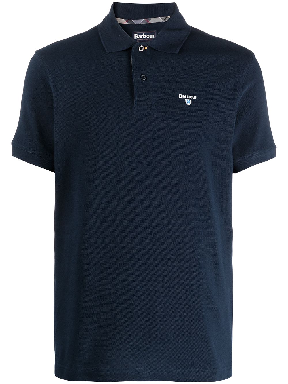 Polo con logo in blu - BARBOUR uomo 
