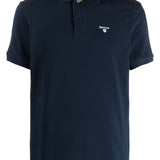 Polo con logo in blu - BARBOUR uomo 