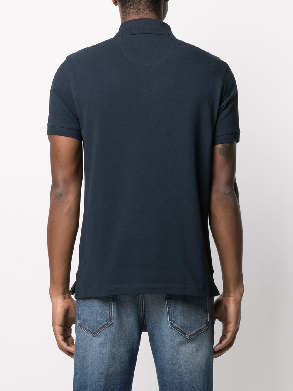 Polo con logo in blu - BARBOUR uomo 