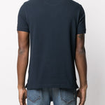 Polo con logo in blu - BARBOUR uomo 