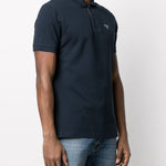 Polo con logo in blu - BARBOUR uomo 