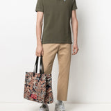 Polo con ricamo in verde oliva - BARBOUR uomo 