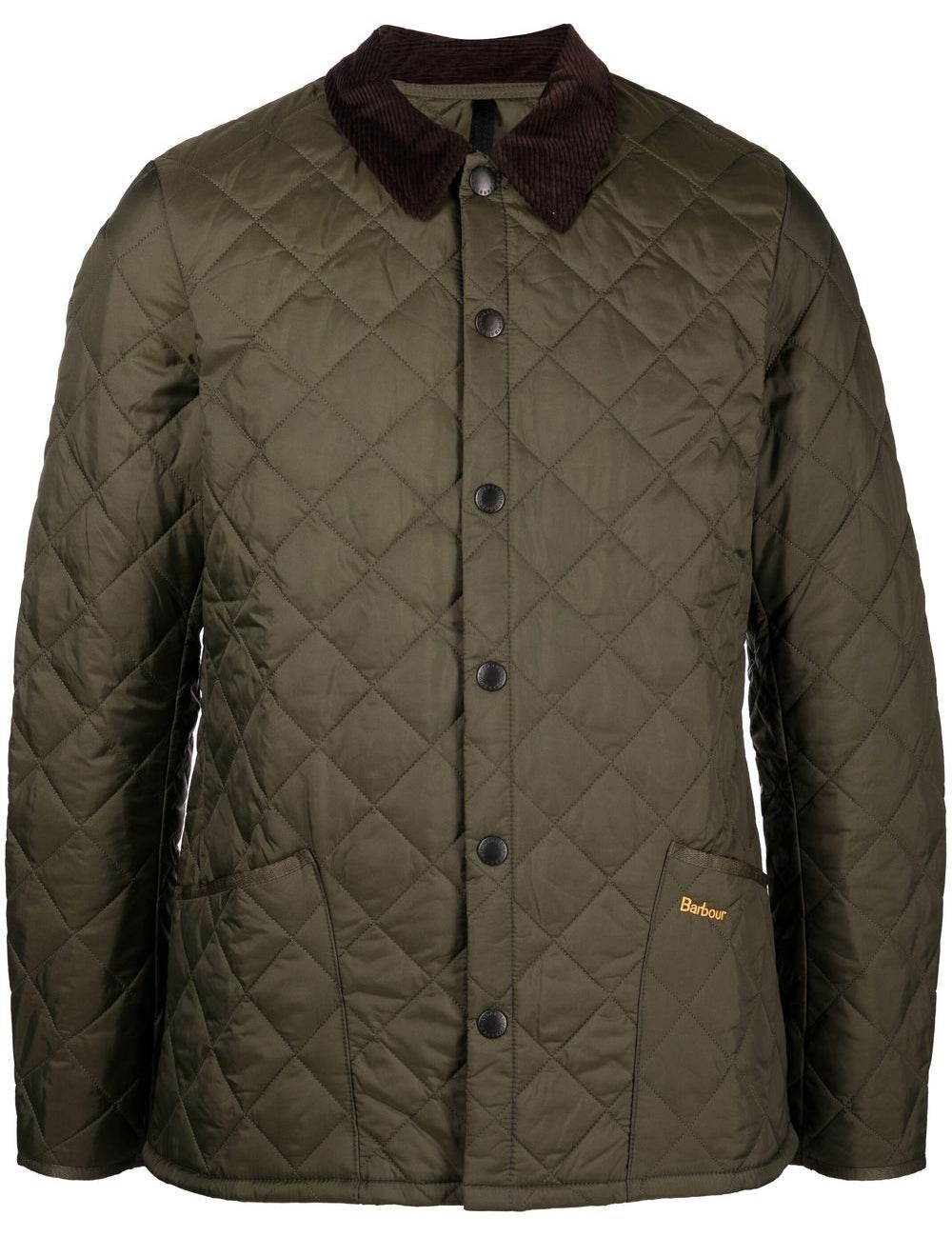 Giacca-camicia trapuntata in verde - BARBOUR uomo 