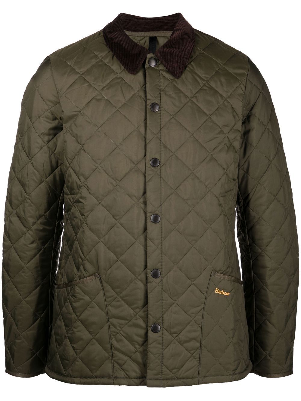 Giacca-camicia trapuntata in verde - BARBOUR uomo 