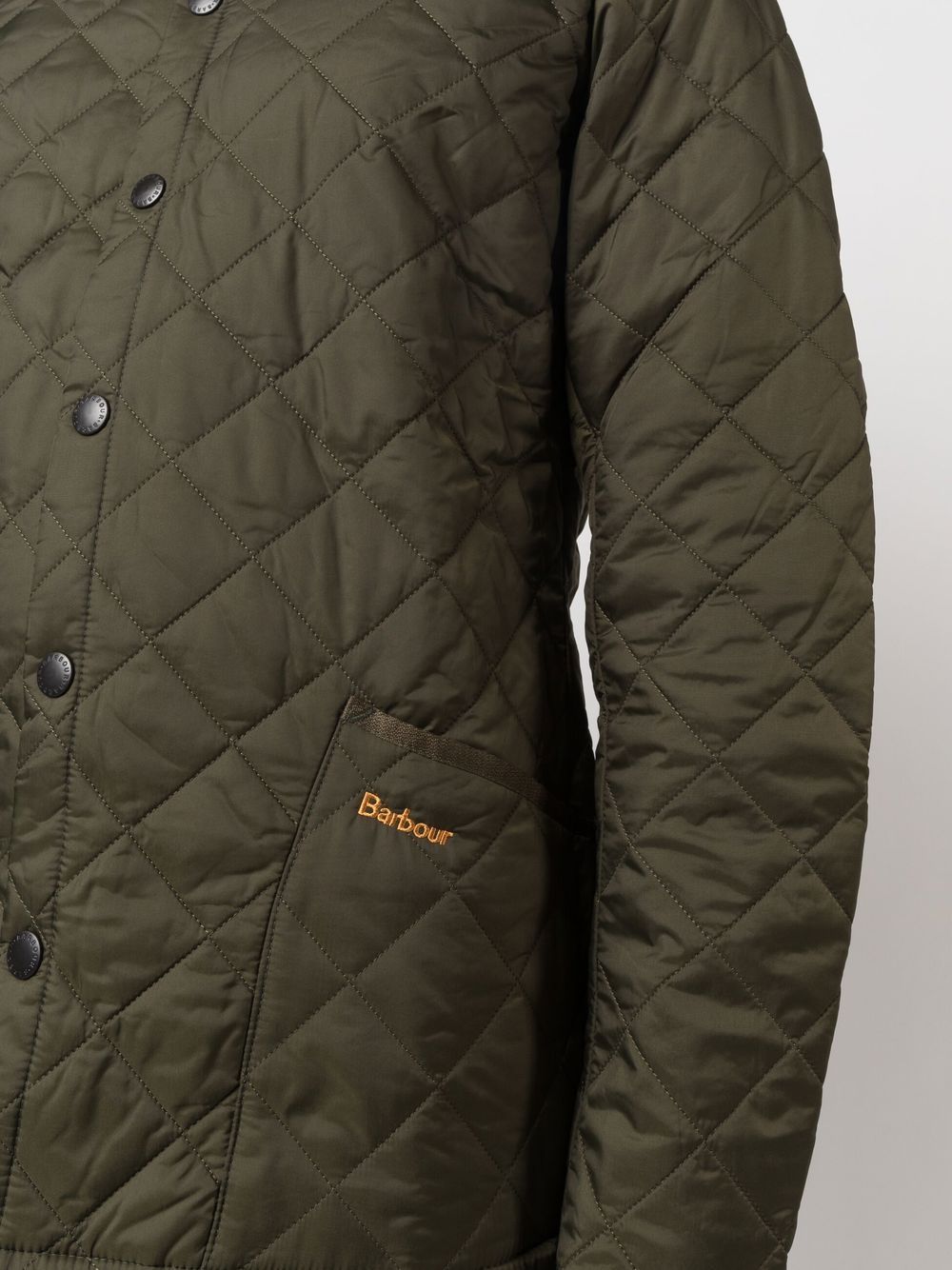 Giacca-camicia trapuntata in verde - BARBOUR uomo 