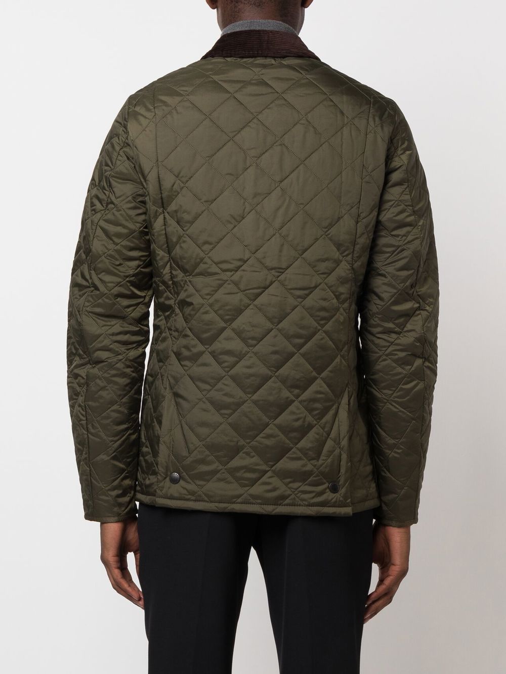 Giacca-camicia trapuntata in verde - BARBOUR uomo 