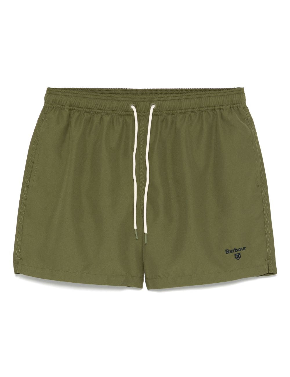 Costume da bagno con logo ricamato in verde Barbour - uomo 