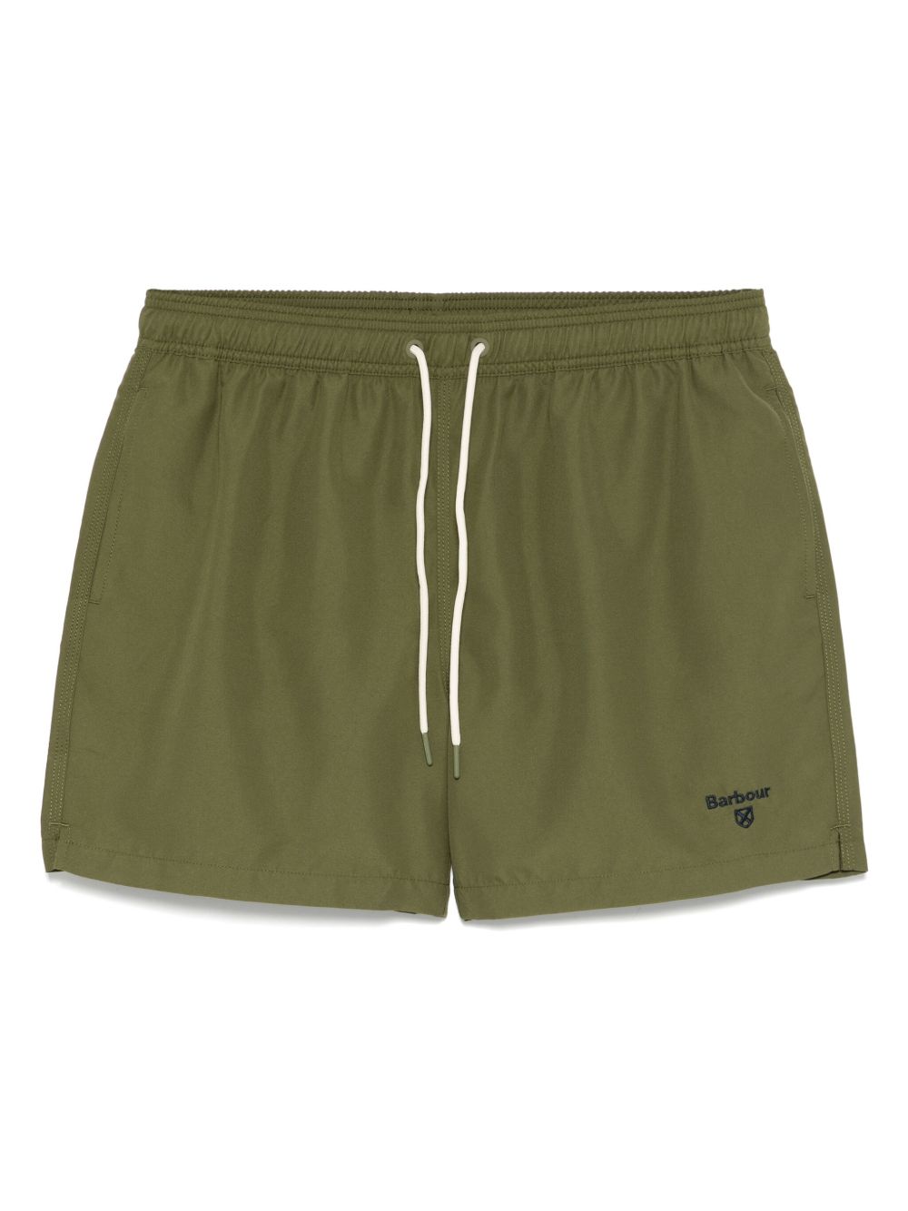 Costume da bagno con logo ricamato in verde Barbour - uomo 