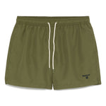 Costume da bagno con logo ricamato in verde Barbour - uomo 