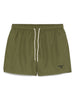 Costume da bagno con logo ricamato in verde Barbour - uomo