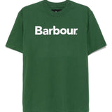 T-shirt con logo in verde Barbour - uomo 