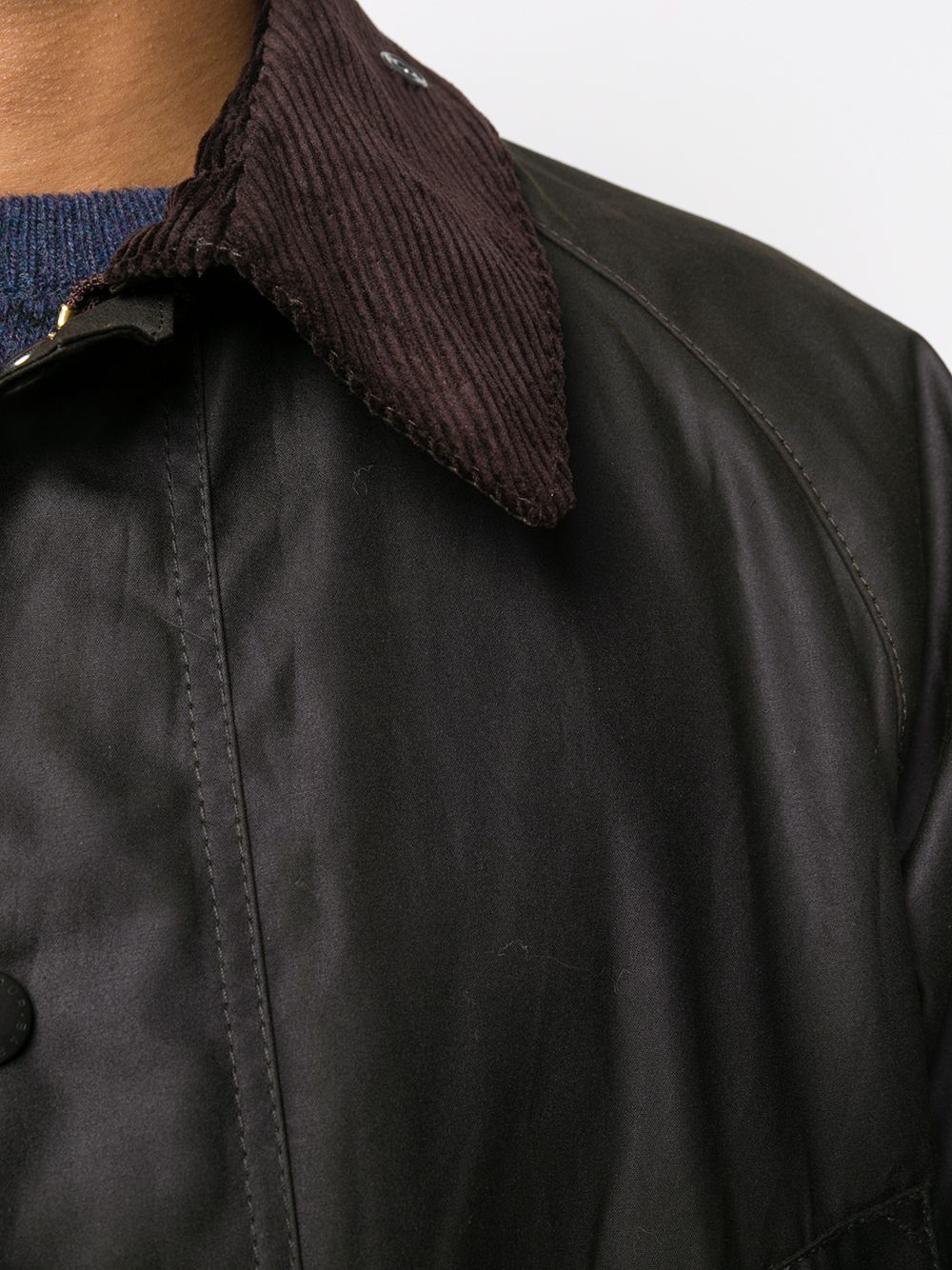 Giacca con chiusura a pressione Bedale in olive Barbour - uomo 