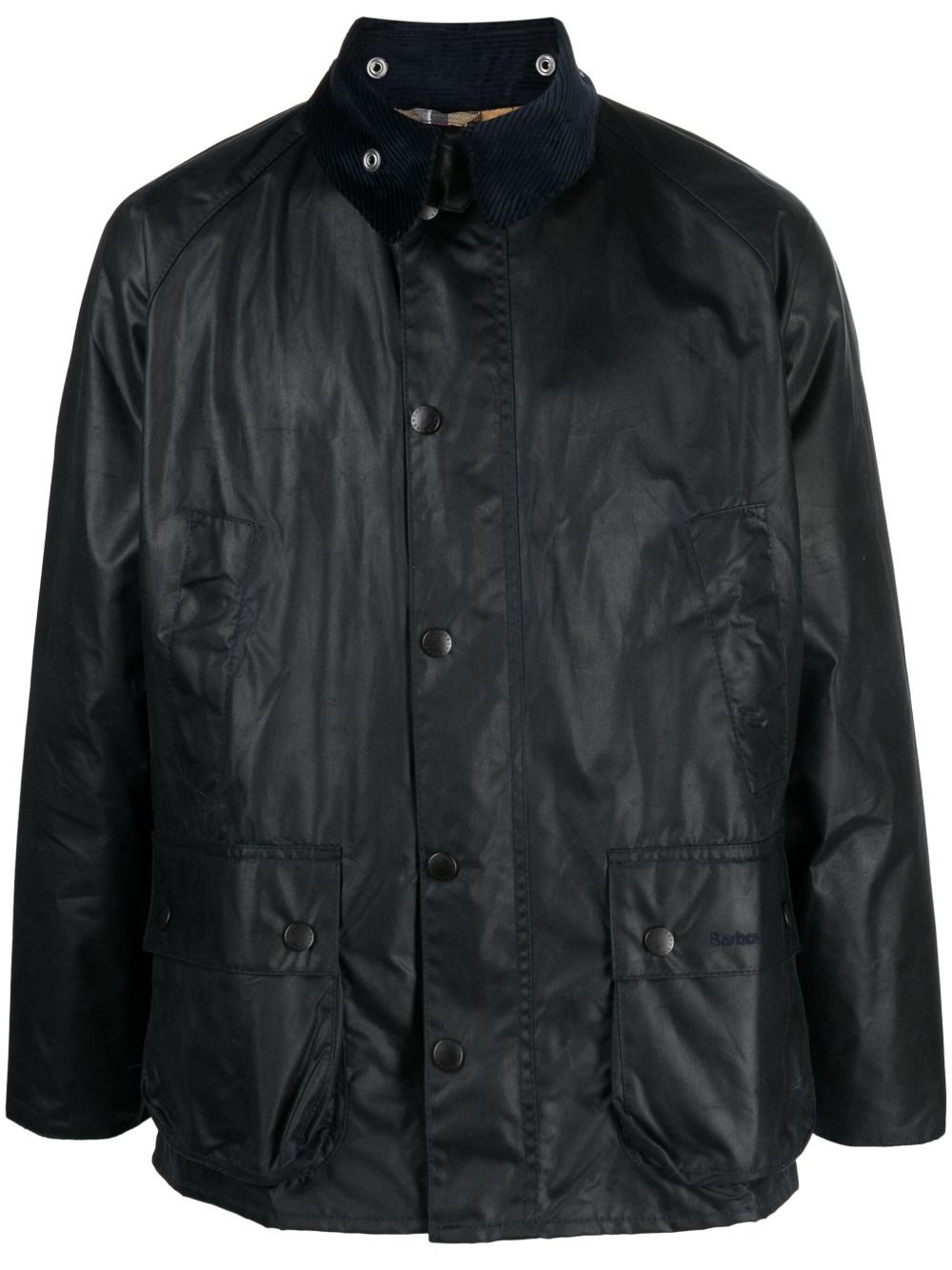 Giacca Bedale con collo a contrasto in nero Barbour - uomo 