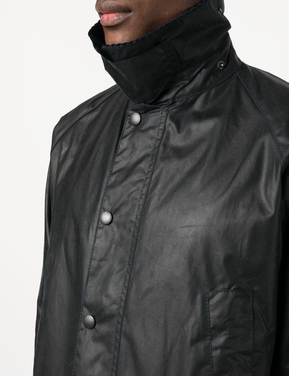 Giacca Bedale con collo a contrasto in nero Barbour - uomo 
