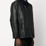 Giacca Bedale con collo a contrasto in nero Barbour - uomo 