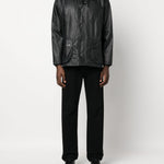 Giacca Bedale con collo a contrasto in nero Barbour - uomo 