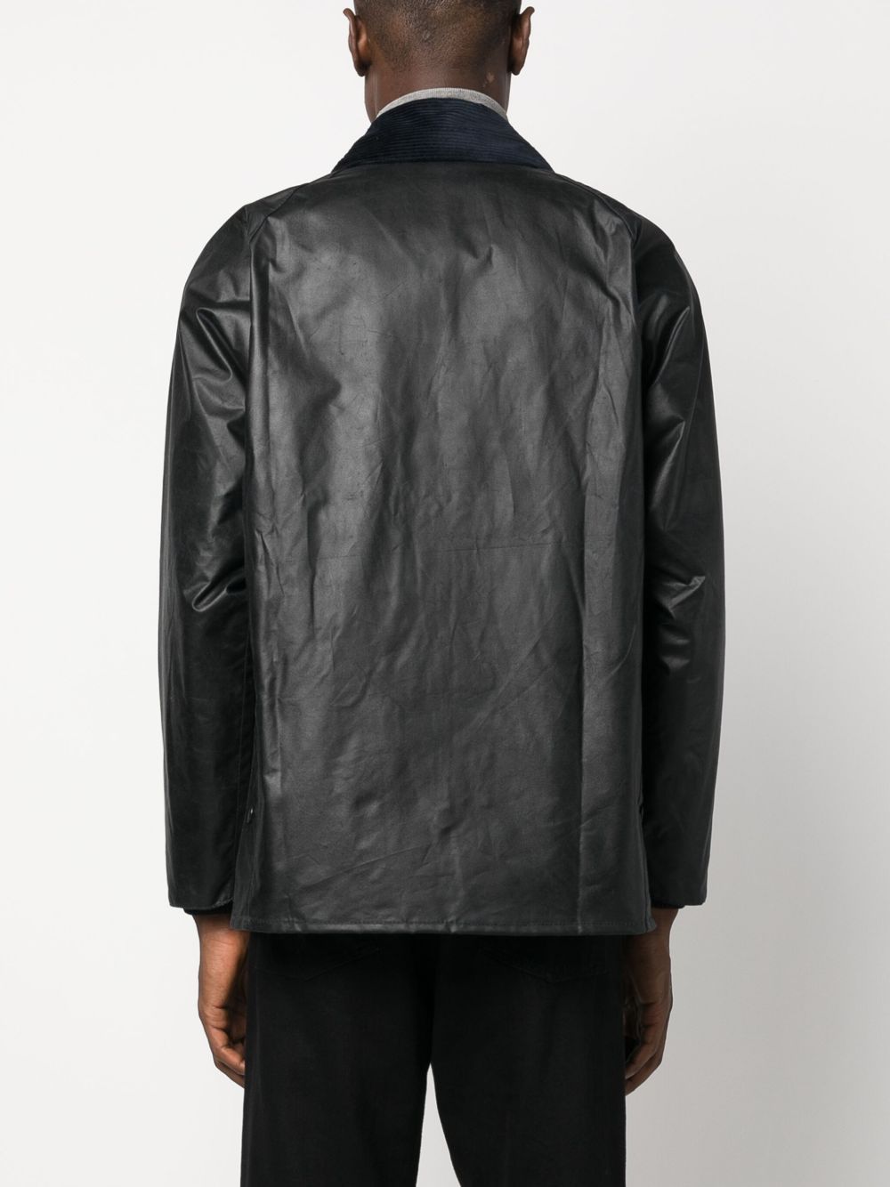 Giacca Bedale con collo a contrasto in nero Barbour - uomo 