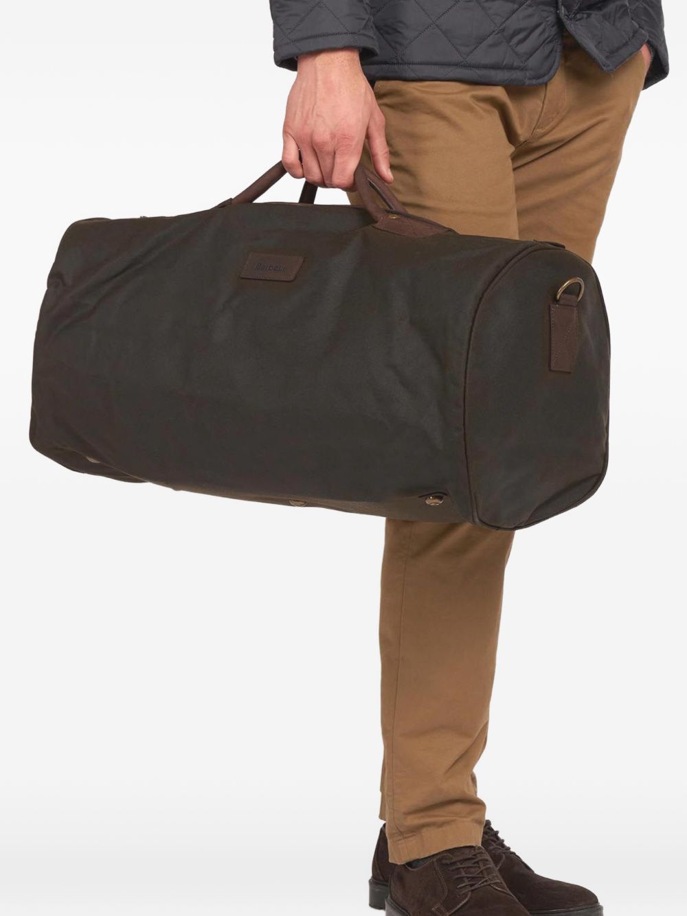 Borsone cerato in verde Barbour - uomo 