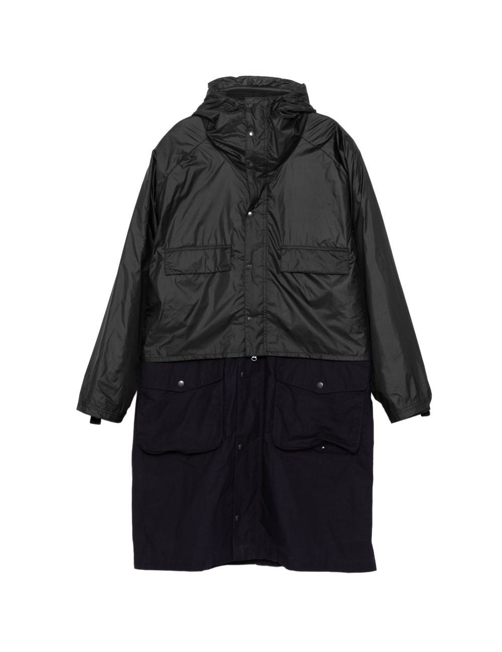 Cappotto Endurance con cappuccio in nero Barbour x kaptain sunshine - uomo 