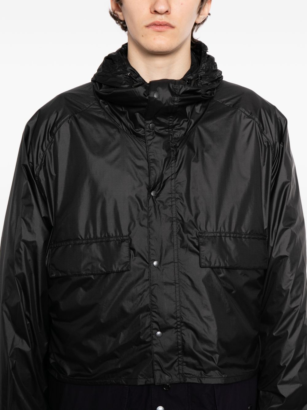Cappotto Endurance con cappuccio in nero Barbour x kaptain sunshine - uomo 