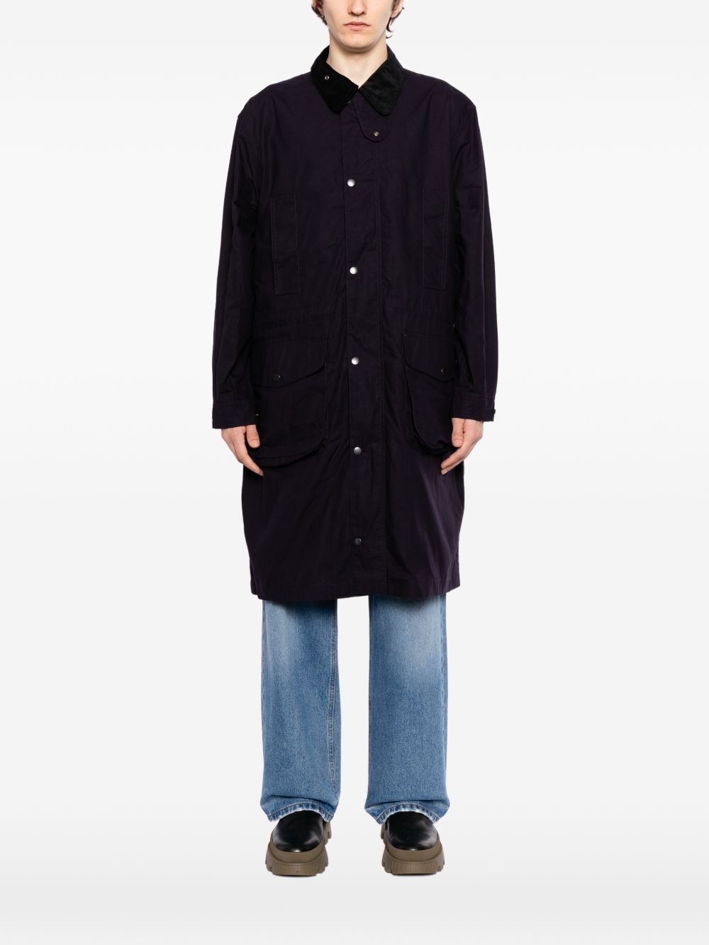 Cappotto Endurance con cappuccio in nero Barbour x kaptain sunshine - uomo 