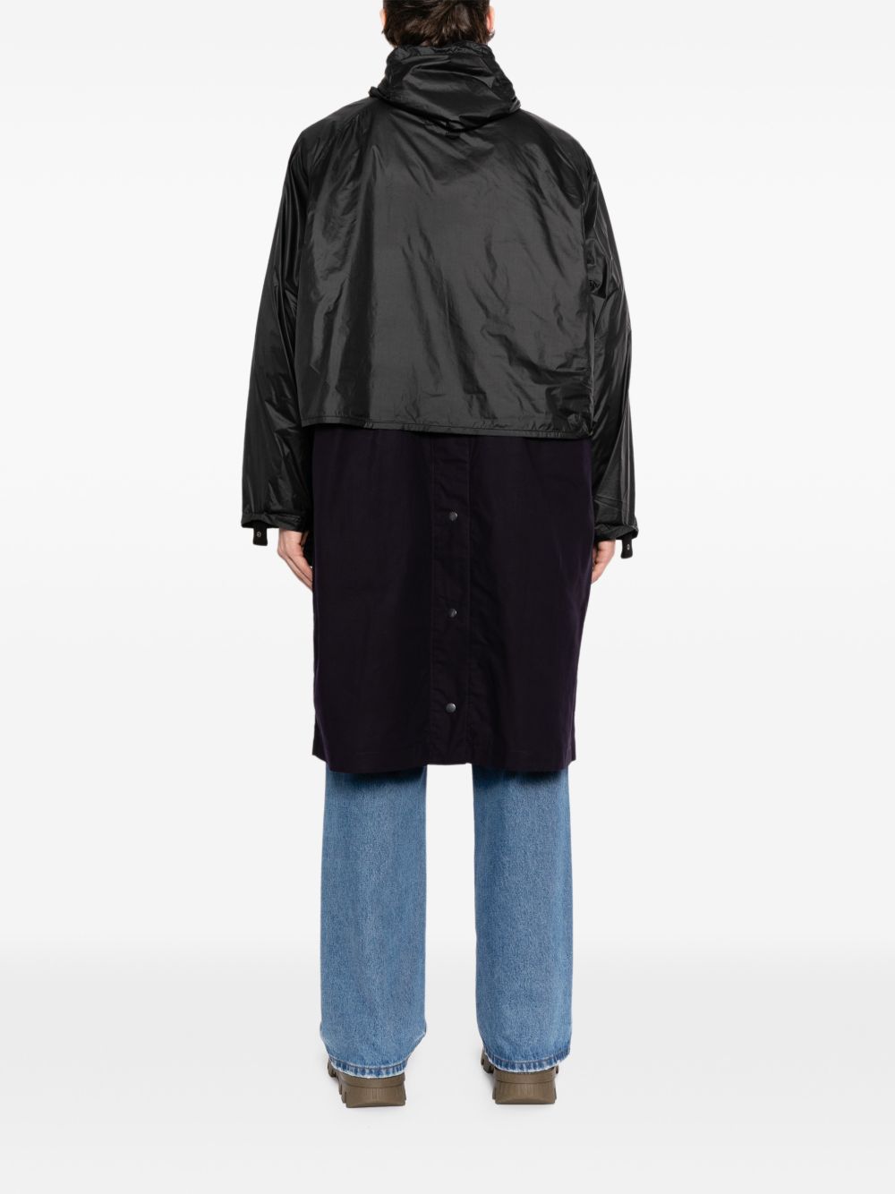 Cappotto Endurance con cappuccio in nero Barbour x kaptain sunshine - uomo 