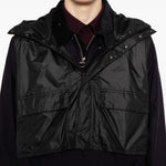 Giacca smock con cappuccio in nero Barbour x kaptain sunshine - uomo 